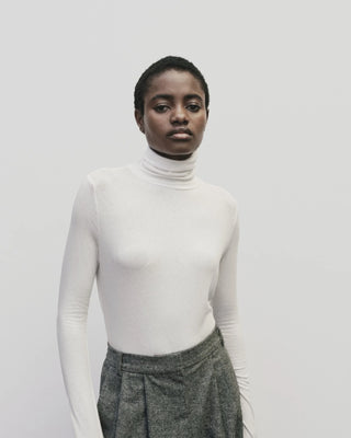 Mijeong Park Roll Neck Jersey Top - White