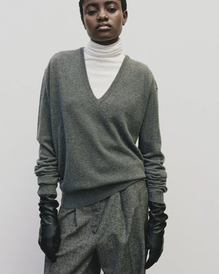 Mijeong Park Cashmere Blend V-Neck Knit - Gray