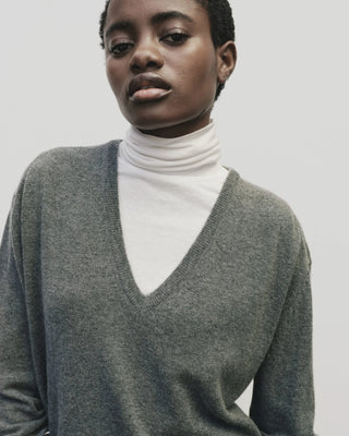 Mijeong Park Cashmere Blend V-Neck Knit - Gray