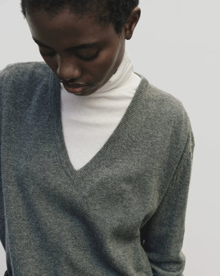 Mijeong Park Cashmere Blend V-Neck Knit - Gray