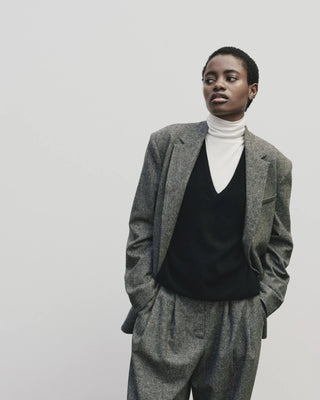 Mijeong Park Wool Blend Oversized Jacket - Gray