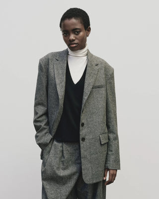 Mijeong Park Wool Blend Oversized Jacket - Gray