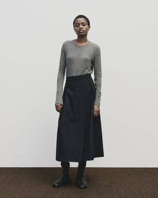 Mijeong Park Wool Tencel Crew Neck Top - Heather Gray