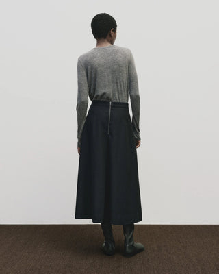 Mijeong Park Wool Tencel Crew Neck Top - Heather Gray