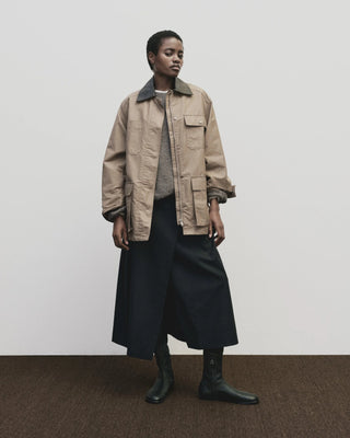 Mijeong Park Contrast Collar Work Jacket - Dark Beige