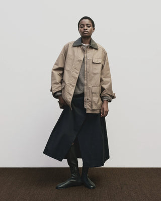 Mijeong Park Contrast Collar Work Jacket - Dark Beige