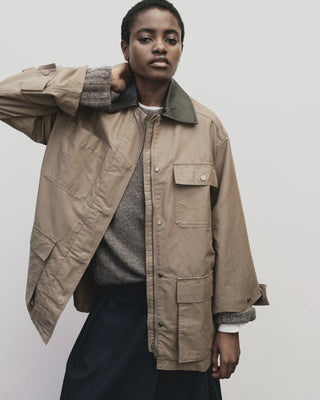 Mijeong Park Contrast Collar Work Jacket - Dark Beige