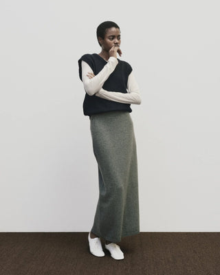 Mijeong Park Cashmere Blend Knit Midi Skirt - Gray