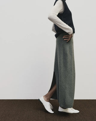 Mijeong Park Cashmere Blend Knit Midi Skirt - Gray