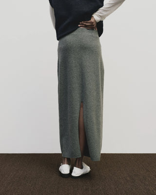 Mijeong Park Cashmere Blend Knit Midi Skirt - Gray