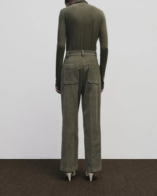 Mijeong Park Roll Neck Jersey Top - Light Olive