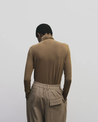 Mijeong Park Roll Neck Jersey Top - Light Brown