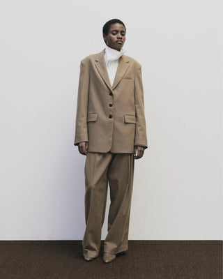 Mijeong Park Wool Blend Oversized Jacket - Camel