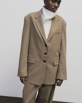 Mijeong Park Wool Blend Oversized Jacket - Camel