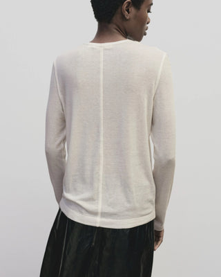 Mijeong Park Wool Tencel Crew Neck Top - Ivory