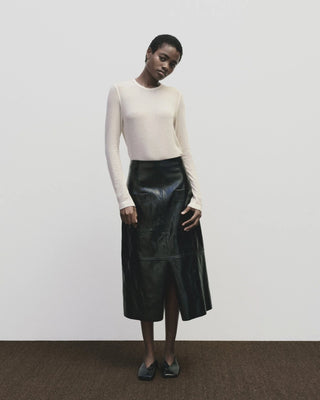 Mijeong Park Wool Tencel Crew Neck Top - Ivory