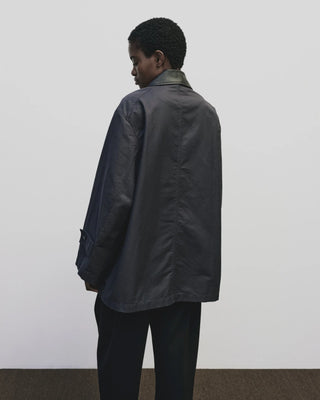 Mijeong Park Contrast Collar Work Jacket - Navy