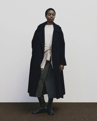 Mijeong Park Belted Wool Coat - Navy