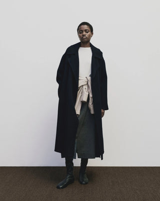 Mijeong Park Belted Wool Coat - Navy