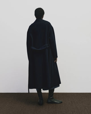 Mijeong Park Belted Wool Coat - Navy