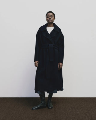 Mijeong Park Belted Wool Coat - Navy
