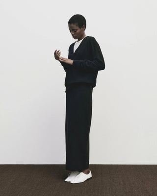 Mijeong Park Cashmere Blend Knit Midi Skirt - Black