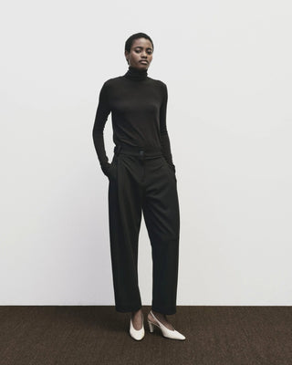 Mijeong Park Roll Neck Jersey Top - Black