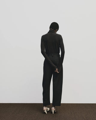 Mijeong Park Roll Neck Jersey Top - Black