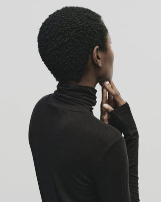 Mijeong Park Roll Neck Jersey Top - Black