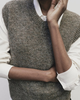 Mijeong Park V-Neck Vest - Heather Brown