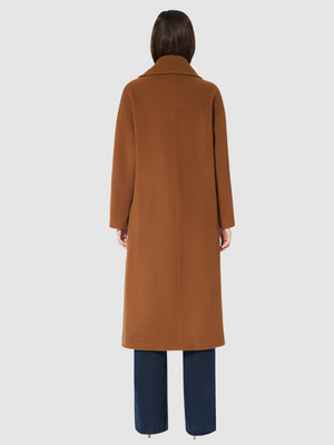 HiSO Italian Wool Full-Length Jacket in Cognac