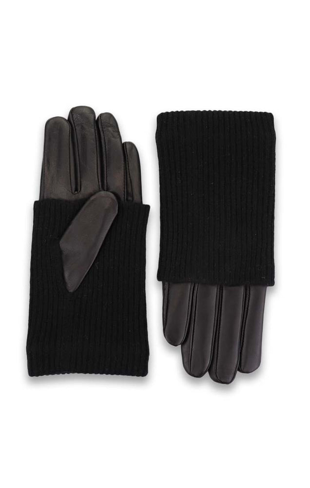 HiSO Leather Knit Sleeve Gloves