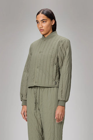 Rains Banja Liner Bomber W Jacket in Drift