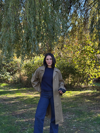 Mijeong Park Oversized Trench - Khaki