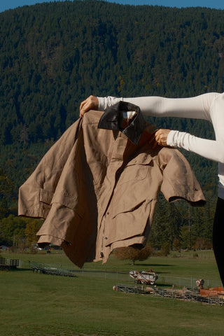 Mijeong Park Contrast Collar Work Jacket - Dark Beige