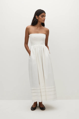 Faithfull Iben Midi Dress in White