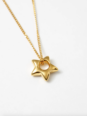 Wolf Circus Star Necklace in Gold