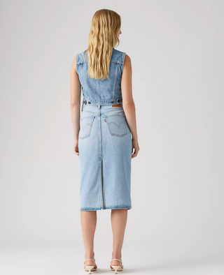 Levi's High Rise Back Slit Skirt
