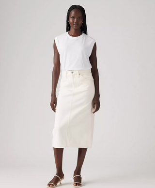 Levi's High Rise Back Slit Skirt