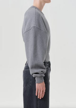 Agolde Kit Sweatshirt in Grey Heather