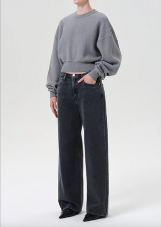 Agolde Kit Sweatshirt in Grey Heather