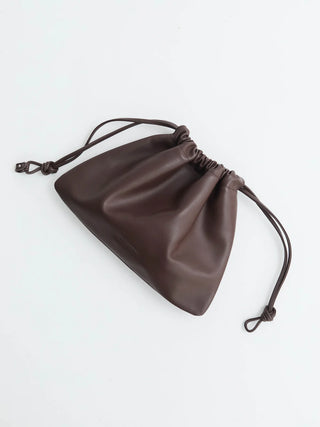 The Horse Fin Drawstring Bag in Coffee