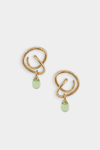 Kara Yoo Maeva Earrings + Small Drop Charm in Sterling Silver