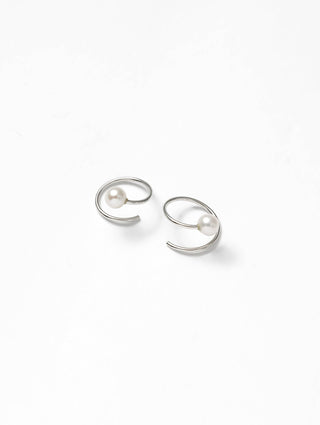 Wolf Circus White Pearl Swirl Studs in Sterling Silver
