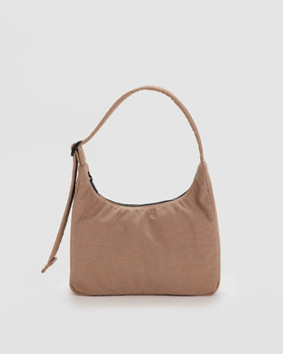BAGGU Mini Nylon Shoulder Bag in Cocoa