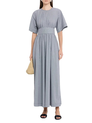 Faithfull Oda Maxi Dress in Hanne Gingham Vntg Navy
