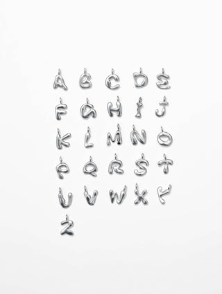 Wolf Circus Alphabet Necklace in Sterling Silver: Yes / K