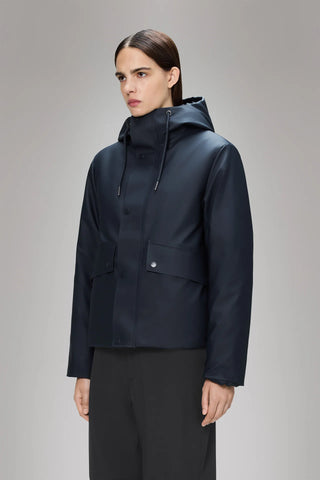 Rains Nome Short W Parka in Navy