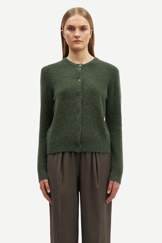 Samsoe Nor Short Cardigan in Forest Night