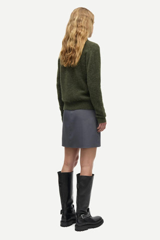 Samsoe Nor Short Cardigan in Forest Night